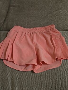 Yogalicious Coral Pink Pleated Athletic Skort Shorts